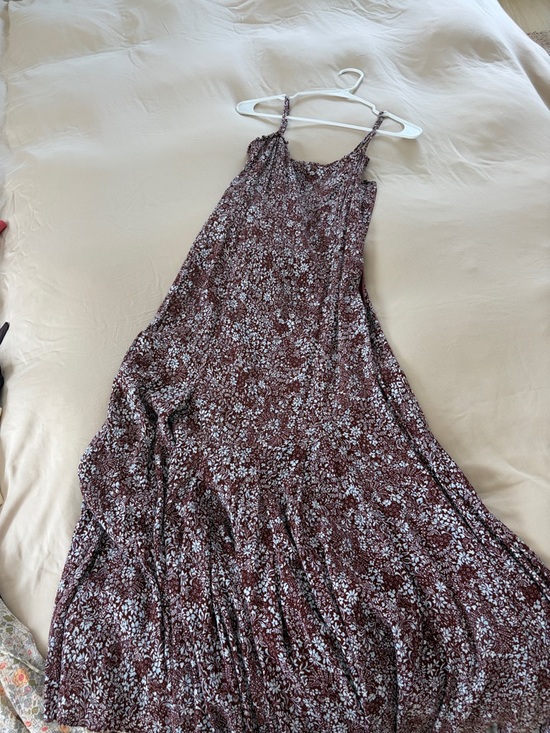 Madewell Dresses & Skirts - Madewell Burgundy Floral Spaghetti-Strap Maxi Dress